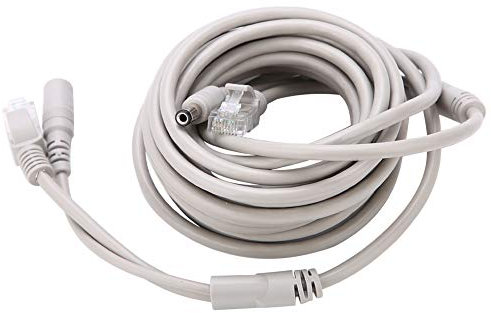 Sonew Câble De Vidéosurveillance 5m/10m/15m/20m, Câble D'alimentation Vidéo Ahd Pour Système De Surveillance De Caméra De Sécurité Cctv, Câble De Chat Pour Caméras Ip Système Nvr 10 Mbps/100 Mbps