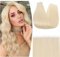 S-noilite Tape Extensions Echthaar Remy Haarverlängerung Echthaar Extensions Tape In 60 Platinum Blonde - 10pcs/20 gramm pro Packung (30cm)
