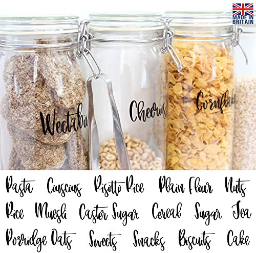 1 x Custom Personalised Home Organisation Name Labels Stickers | Pantry Jars | Storage Bins | Bottles | CONTAINERS | Boxes | Custom Edit | Hinch | Many Sizes | 24 Colours | Upto 14 Characters