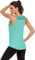 Damen Yoga Fitness Tank Top Locker Mädchen Sport Tshirt Training Jogging Running Shirt Ärmelloses Mesh Zurück Sportbekleidung Grün S