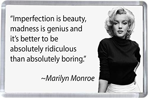 Marilyn Monroe Beauty Quote Fridge Magnet 5 x 7.5 cm