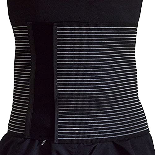BODYPERFECT Bauchgurt nach geburt Bauchband nach der Operation Postpartum Gürtel für Damen Rückenstütze des Bauchbandbinders Einstellbare Verschlusshöhe 24 cm (Schwarz, XXL)