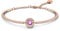 Swarovski Sparkling Dance Armreif, Rosé Vergoldeter Damenarmreif mit Violettem Element und Strahlenden Swarovski Kristallen