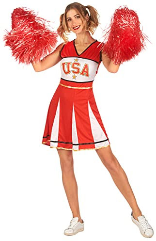 DEGUISE TOI USA Cheerleader-Kostüm für Damen Sportler-Kostüm rot-Weiss - Rot