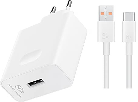 Ladegerät für Original Huawei 66W HW-110600E00 USB C Supercharge Adapter mit USB C Ladekabel für Honor, Huwaei Matebook, Huawei Matepad