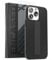 Encased Hand Strap Case Designed for iPhone 14 Pro Max Case with Finger Loop, Easy Grip Phone Holder (Screen Protector Included) - Black