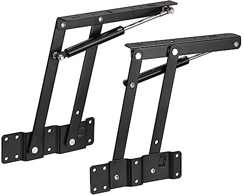 Sourcing Map 2pcs Modern Steel Coffee Table Spring Hinge, 9.4in Lift Up Top Mechanism, 100lb Capacity, Easy Assembly, Multi-Purpose