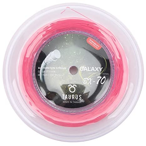 Badmintonracketsträng, 200 M Hög Elastisk Badmintonsträng 0,7 Mm Hållbarhet Badmintonlinje För Badmintonracketfjädrar(Rosa)