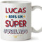 MUGFFINS Tazas Personalizadas para JUBILADO hombre - En Español - Eres Súper - 11 oz / 330 ml - Regalo Personalizable original y divertido