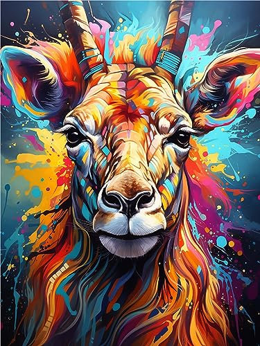 Ginfonr DIY Diamond Painting Zubehör Ziegen Set Full, 5D Diamant Painting Tiere Bilder Kit Crystal Rhinestone Embroidery Decoration Für Home Wall Décor 30x40 cm