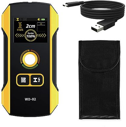 Treedix Stud Finders Wall Scanner Wall Detector for Wires and Pipe, Electronic Stud Sensor with Depth Tracker, HD Colour TFT Screen, Unit & Language Change, Sound Alert, Metal Cables Circuits Detect