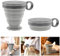 Collapsible Camping Cup, Silicone Foldable Travel Cup, Portable Leak Proof Drinking Cup, Expandable Sport Bottle for Outdoor Camping Travel and Hiking, Reusable Silicone Cup
