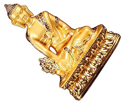 Medizin Buddha Figur - Goldene Buddha Dekofigur Für Tisch Und Feng Shui Mini Statue Aus Legierung Für Büro Und Zuhause Bedeutungsvolles Geschenk Für Freunde Und Familie