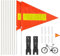 Reflektierende Fahrradflagge,150 cm Fahrrad Wimpel,2-Set Fahrrad Fähnchen,Verstellbare Kinderfahrradfahne,Roller Fahrrad Wimpel Fahne,Street Buddy Fahne,Kinderfahrrad Sicherheitswimpel