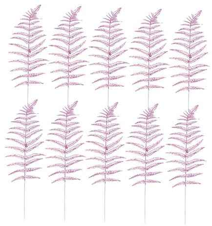 Ciieeo Lot de 10 Feuilles De Fougère Artificielles Faites À La Main pour Décoration De Maison Bureau Mariage Fête