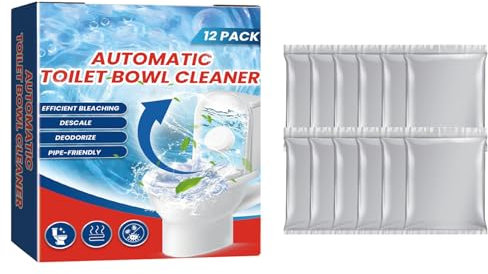 KOAHDE Pastillas de Limpieza de Inodoro,Tabletas de Limpieza de Inodoro,Pastillas de Limpieza de WC,Active Limpieza de WCs,Tabletas de Limpieza de WC,Limpiar Automáticamente Pastillas de Baño,12PC