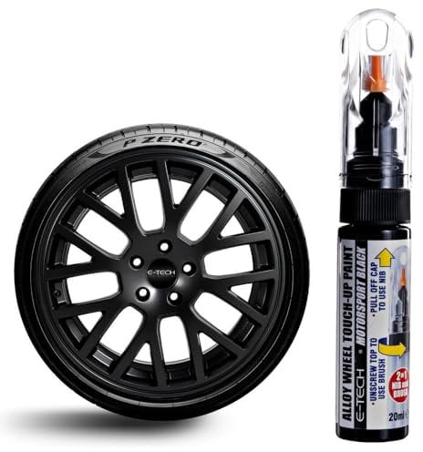 E-TECH Alloy Wheel Paint Touch-Up Stick – 20ml (Motorsport Black)