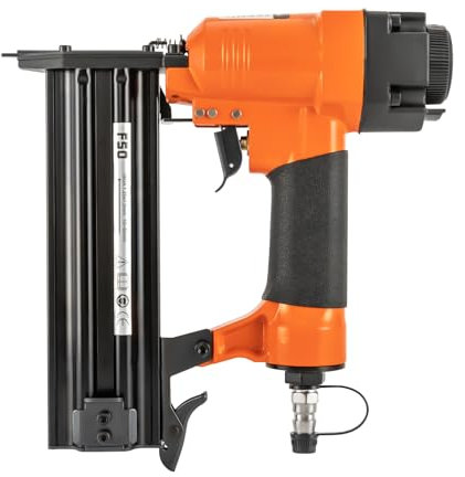 Druckluftnagler Drucklufttacker 0.4-0.8bar Profi Druckluftpistolefür Werkstatt und Haus 10mm bis 50mm Nagler 18GA Pneumatische Streifennagler air tack tackerpistole