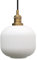 Pathson Suspension Industrielle, Plafonnier Suspendu Vintage Abat Jour en Verre Rayé Blanc Laiteux, Luminaire Ajustable pour Cuisine L'île Salon (Antique)