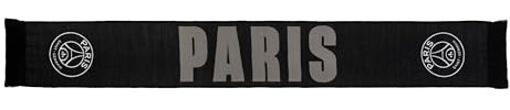 PSG Schal, offizielle Kollektion von Paris Saint-Germain, Größe 140 cm, Schwarz , 140