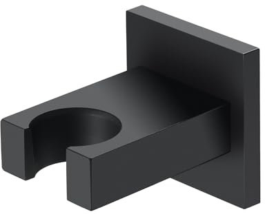 WRKMH Support Pommeau de Douche Noir Support Douchette Laiton Accroche Pommeau de Douche Murale Porte Pommeau de Douche Installé en Perçant des Trous Support Pommeau Douche
