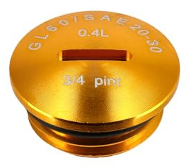 Verschlussschraube Gold, Aluminium eloxiert (Öleinfüllöffnung), mit O-Ring