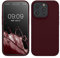 kwmobile Handyhülle für iPhone 15 Pro Hülle, für iPhone 15 Pro Case - Hülle Silikon - kabelloses Laden - Bordeaux Violett