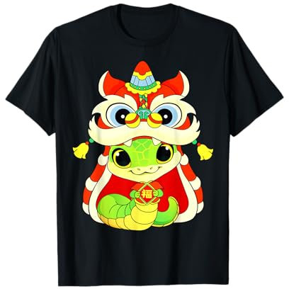 Happy Lunar Chinese New Year 2025 Cute Baby Snake Dragon T-Shirt