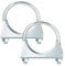 2 Pcs 45mm(1-3/4) Exhaust Clamp, Muffler U-Bolt Clamps, Special Clamp for Exhaust Pipe U-Shaped Galvanized Pipe Clamp for 45mm Diameter Exhaust Tail Pipe Clamps