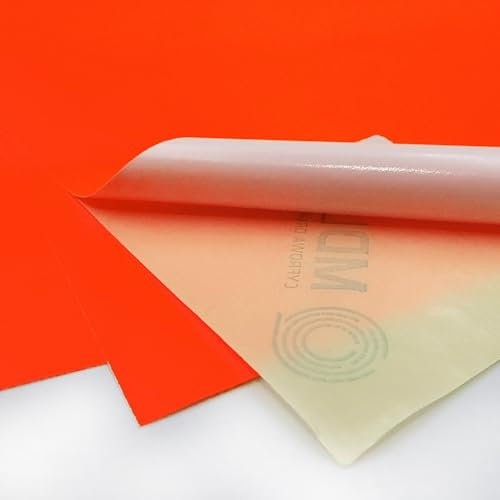 MD Labels Universal Etiketten DIN A4 Klebeetiketten– bedruckbare-Beschriftungsetiketten in Neon-Rot-Neon-Etiketten aus Papier zum Beschriften 210x297mm, 50 Etiketten