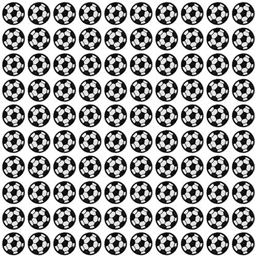 100 PCS Soccer Patches Iron On, 3 CM Multifunctional Soccer Ball Embroidery Patches Football Cloth Stickers For DIY Clothing Decoration