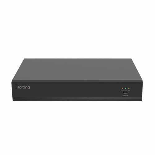 Horang 25-Kanal-Netzwerk-Videorekorder, 4K HDMI, H.265+, 2X 10TB HDD Unterstützung, Mobile App Fernbedienung, NVR für Sicherheits-IP-Kameras
