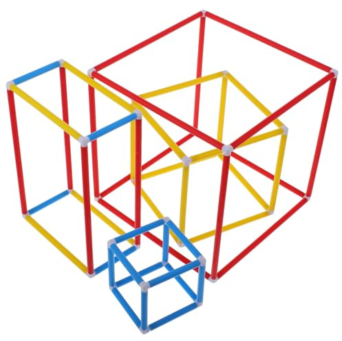 ERINGOGO Jouet à Tige Géométrique 1 Set en Plastique Démontable | Guidebook Inclus, Assemblage Innovant, Jeu Créatif pour Interaction Parent-garçon et Filles et Classe de Maths