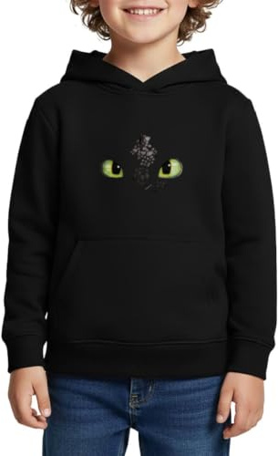 Regarde De Krokmou : L'Intrépide Dragon Noir Sweat À Capuche Enfant Premium