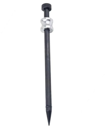 Injector Seal Puller with Cone Thread Tip and Slide Hammer for Fuel Injector Copper Washer Removal, Black Metal Tool