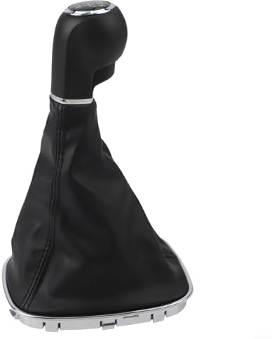 Springwillfly OEM 55496814 Schaltknauf mit integrierter Gamasche für Opel Corsa E und Adam - 5-Gang Manuell, schwarzer Kunststoff, 2013-2019 Ausstattung