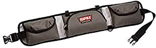 Rapala, Adult Angeltasche Sportsman’s 10 Tackle Belt-Angelkoffer in Gürtelgröße, Für Angelzubehör, Mit Reißverschluss und 2 Seitentaschen, Rutenhalterung Gürtel, Grau/Schwarz, Einzigartig