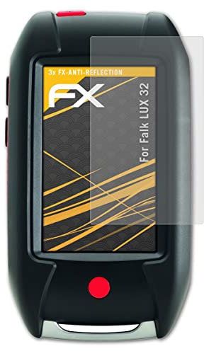 atFoliX Panzerfolie kompatibel mit Falk LUX 32 Schutzfolie, entspiegelnde und stoßdämpfende FX Folie (3X)