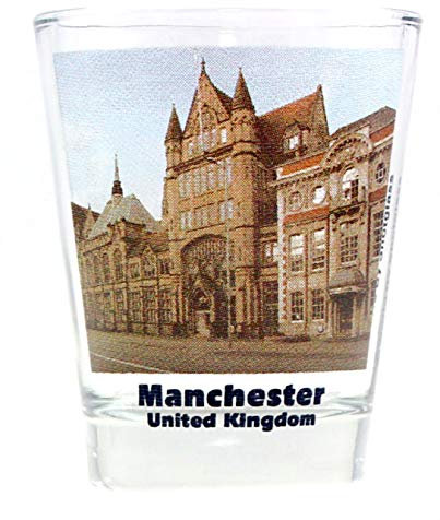 Manchester England Color Photo Shot Glass