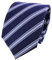 TigerTie Designer Seidenkrawatte in blau dunkelblau silber gestreift