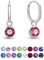 DTPsilver® KLEINE Creolen Ohrringe 925 Sterling Silber mit Swarovski® Elements Kristall Rund - Mädchen - Dicke 1.2 mm - Durchmesser 12 mm - Farbe : Rosa
