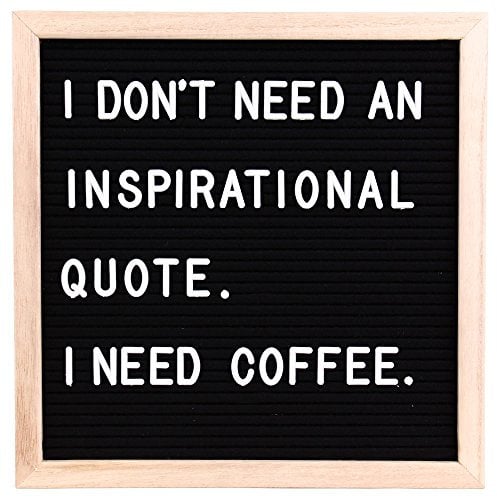 Felter Board 30 cm, Schwarz mit weißen Buchstaben, Filzplatte, personalisierbar, inklusive 298 Buchstaben, Holzrahmen zum Aufhängen.