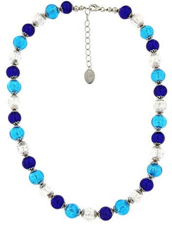 Venetiaurum - Collier ras-de-cou pour femme avec perles de véritable verre de Murano et argent 925 - Bijou certifié Made in Italy