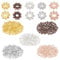PandaHall Elite 500 pcs Flower Alloy Bead Spacers with Large Hole for DIY Jewellery Making, 5 Mixed Colors, 5x1.5mm, Hole: 1mm