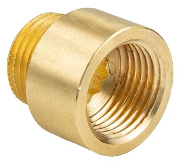 tecuro Hahnverlängerung 1/2 Zoll x 10 mm - nach Trinkwasserverordnung 50930-6, nach DIN 3523, Messing CW 617 N blank