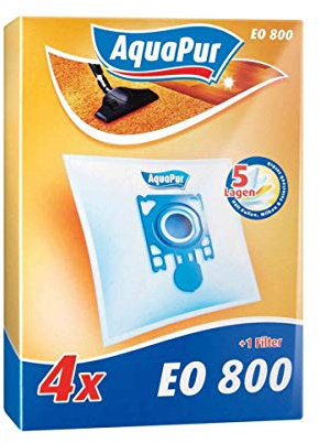 Aquapur Staubsaugerbeutel - 4 Tüten + 1 Filter EO 800