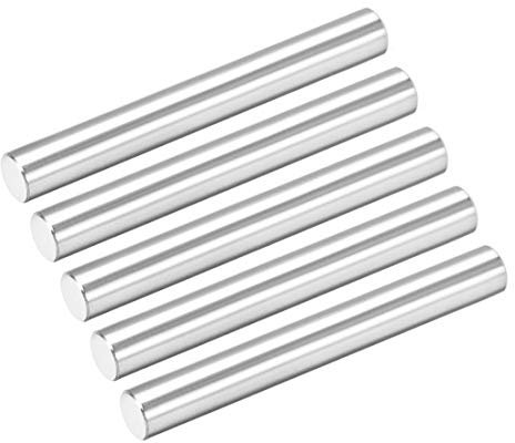 sourcing map 5stk. Passstift 304 Edelstahl Zylindrischer Regalstützstift Befestigungselemente Silber Ton 6mm x 50mm