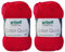 2x50 Gramm Gründl Cotton Quick 100% Baumwolle, Häkelgarn mercerisiert, gasiert, gekämmt inkl. Anleitung für ein Meerschwein (147 Signalrot)