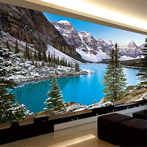 Nicole Knupfer Diamond Malerei 5D DIY Diamant Painting Set Schnee Berglandschaft Full Gross Wohnzimmer Schlafzimmer (200x80cm)