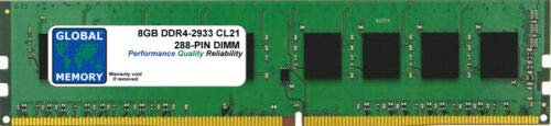 GLOBAL MEMORY 8Go DDR4 2933MHz PC4-23400 288-PIN DIMM MÉMOIRE RAM pour Ordinateurs DE Bureau/Cartes Meres